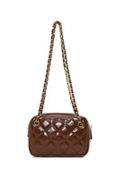 Woman Brown Quilted Crossbody Bag | Derimod