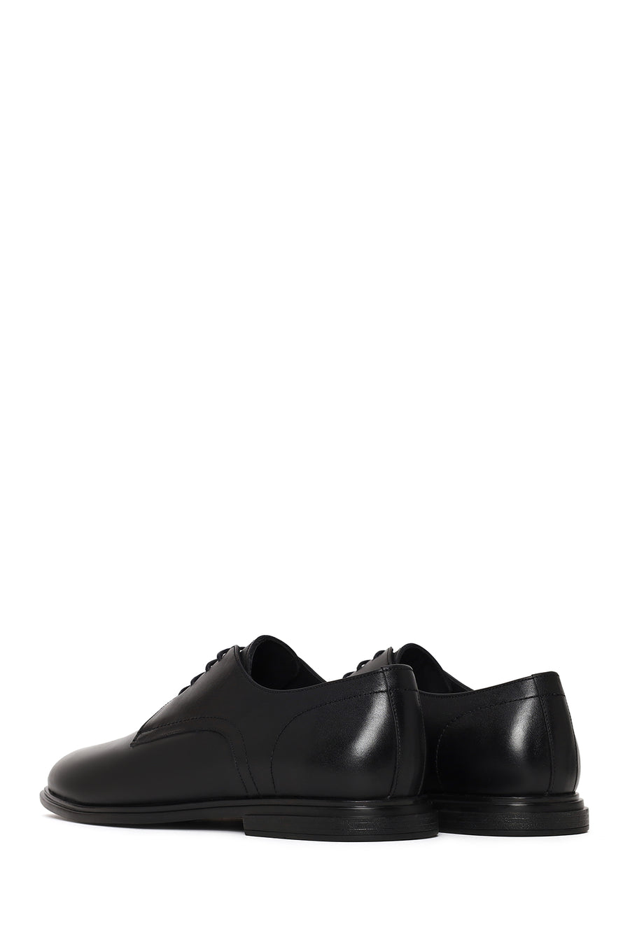 Male Black Lace-Up Leather Casual Shoes
