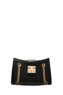 Women's Black Long Strap Printed Shoulder Bag | Derimod