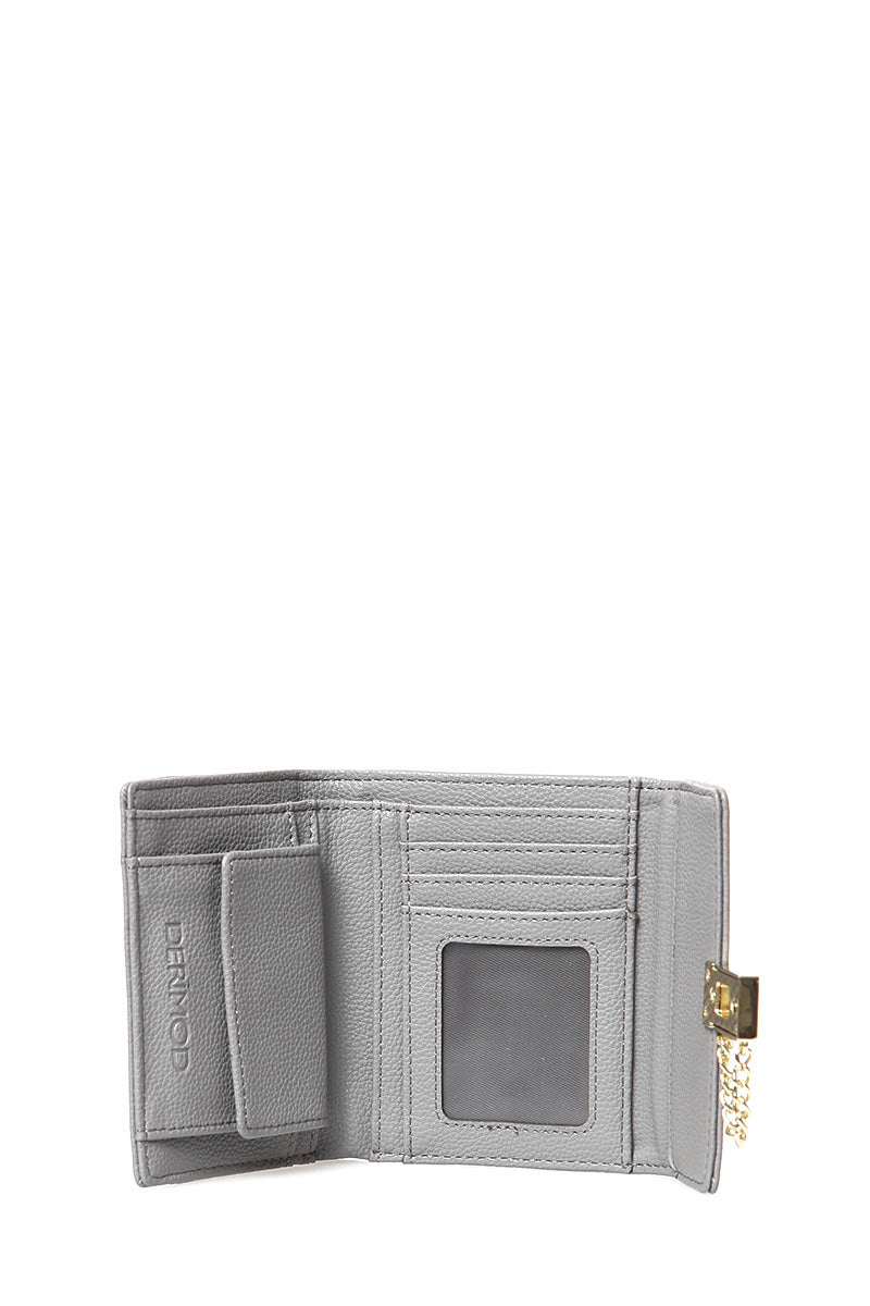 Women's Gray Faux Leather Wallet