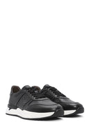 Men's Black Lace-Up Leather Casual Sneaker | Derimod
