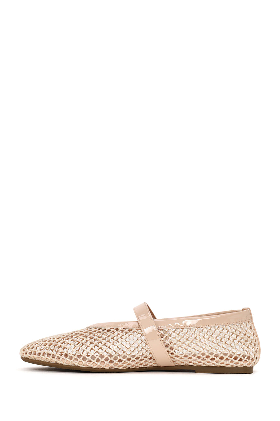 Woman Beige Mesh Ballerine flats