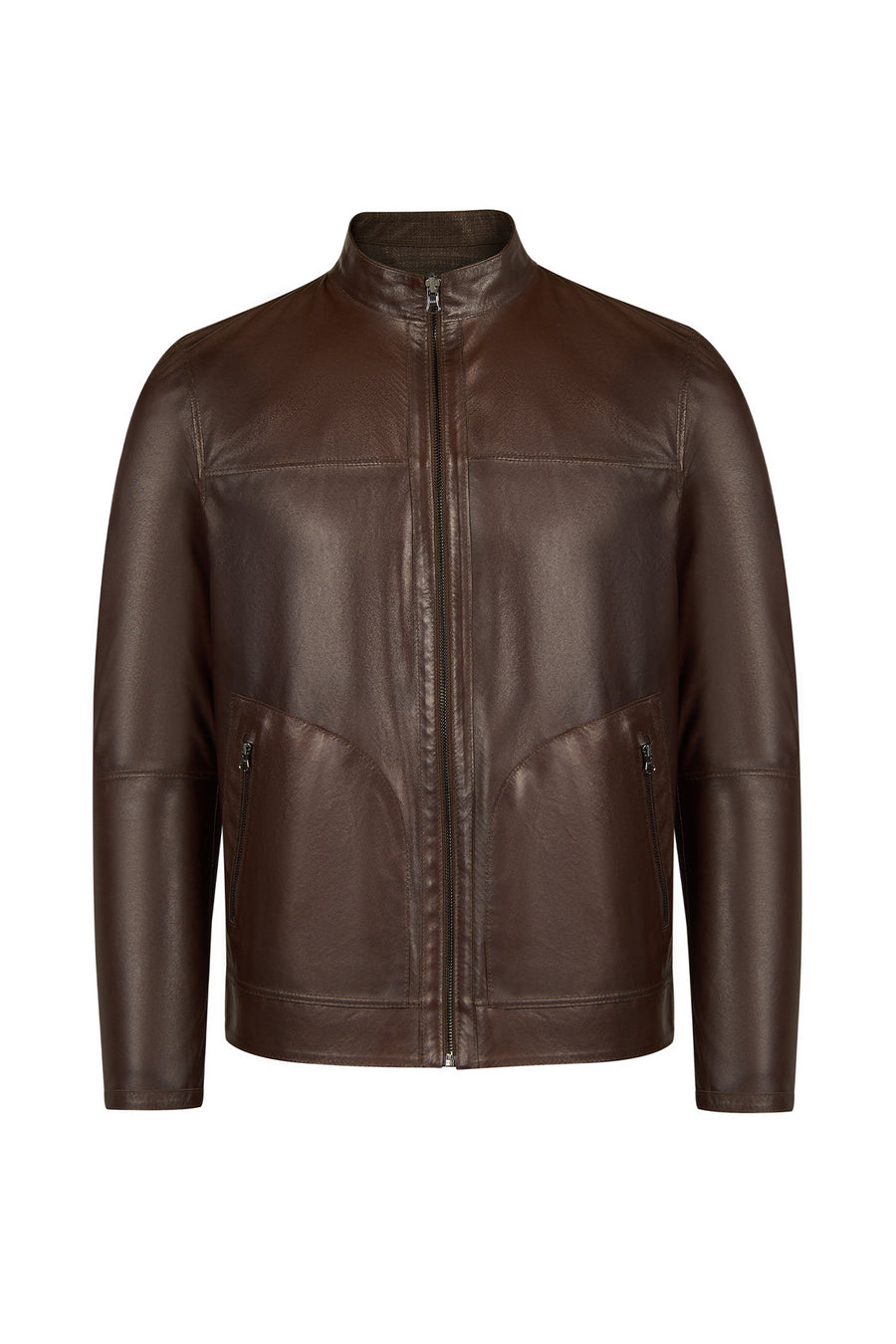 Clint Male Brown Reversible Leather Jacket 26WGD6481T6 | Derimod