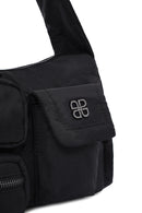 Women Black Long Strap Fabric Shoulder Bag | Derimod