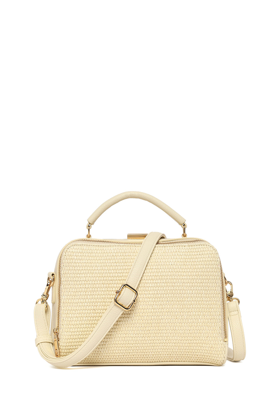 Women's Cream Long Strap Straw Handle Bag 26PBD2405M7 | Derimod