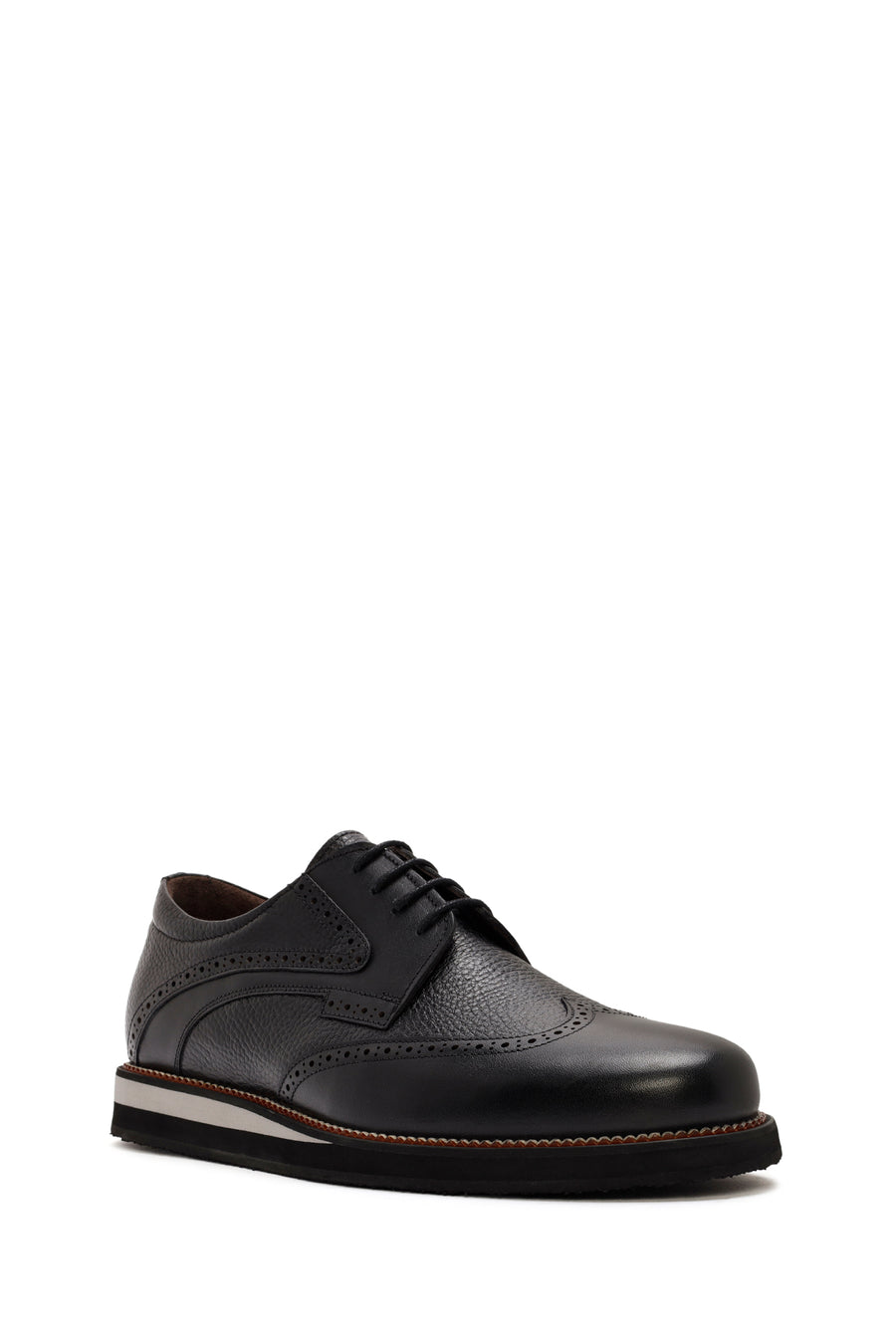 Men's Black Lace Up Leather Casual Shoes