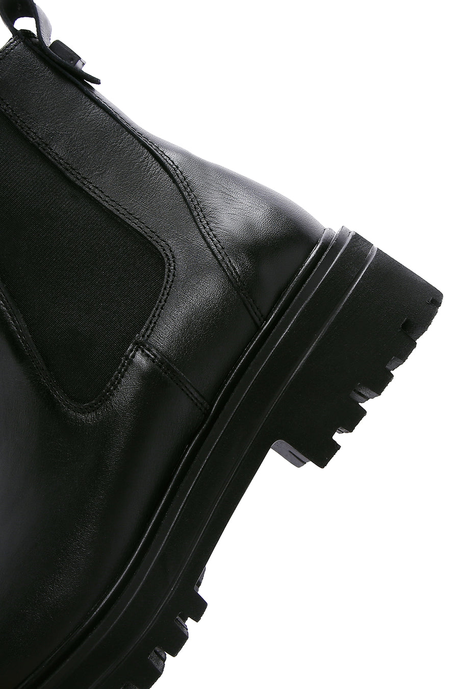 Women's Black Leather Chelsea Boots
