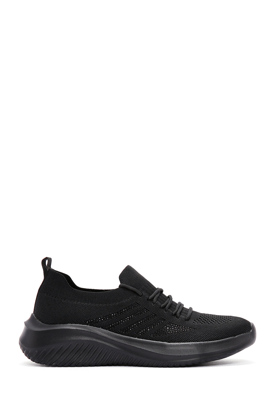 Derimod Zero Kadın Siyah Bağcıklı Kalın Tabanlı Spor Sneaker 24SFD49556F | Derimod