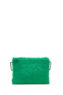 Women's Green Plush Portfolio Bag | Derimod