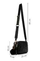 Women's Black Long Strap Quilted Crossbody Bag | Derimod