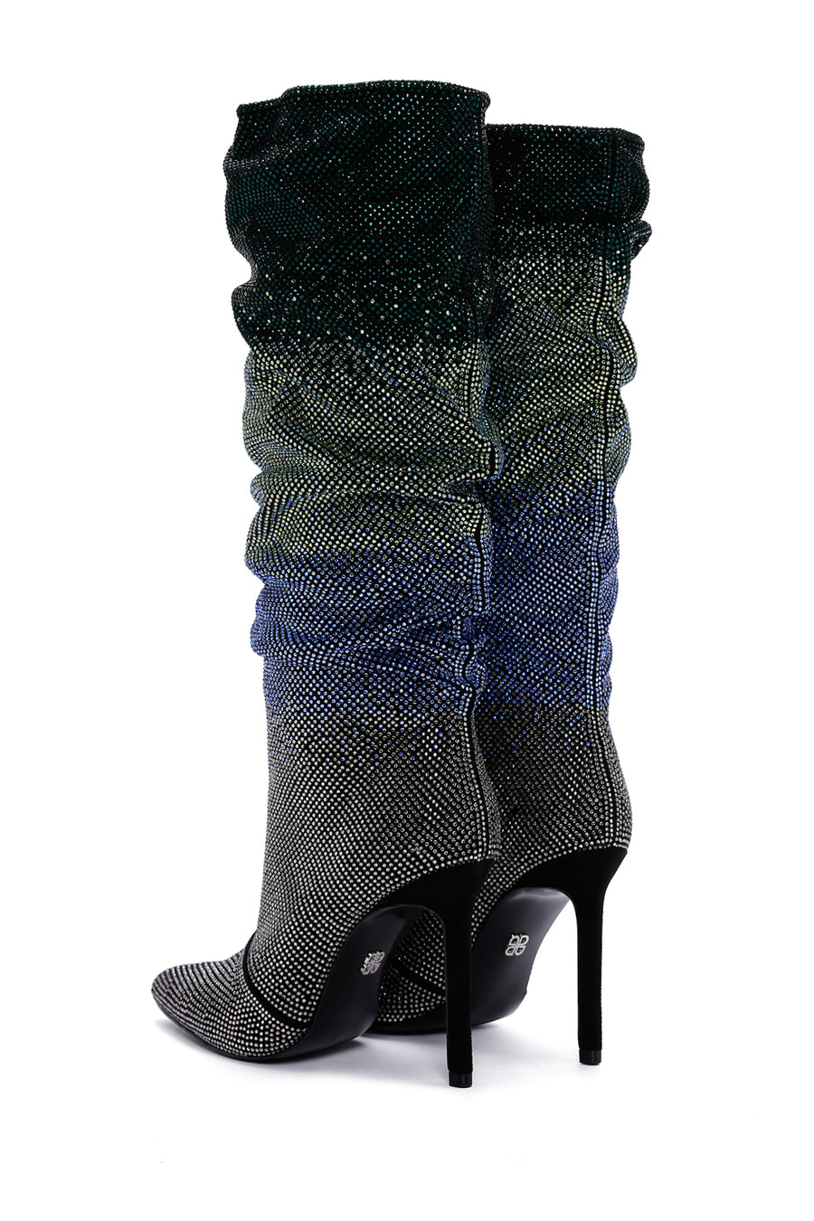 Women's Multi-Colored Stone Thin Heeled Boots