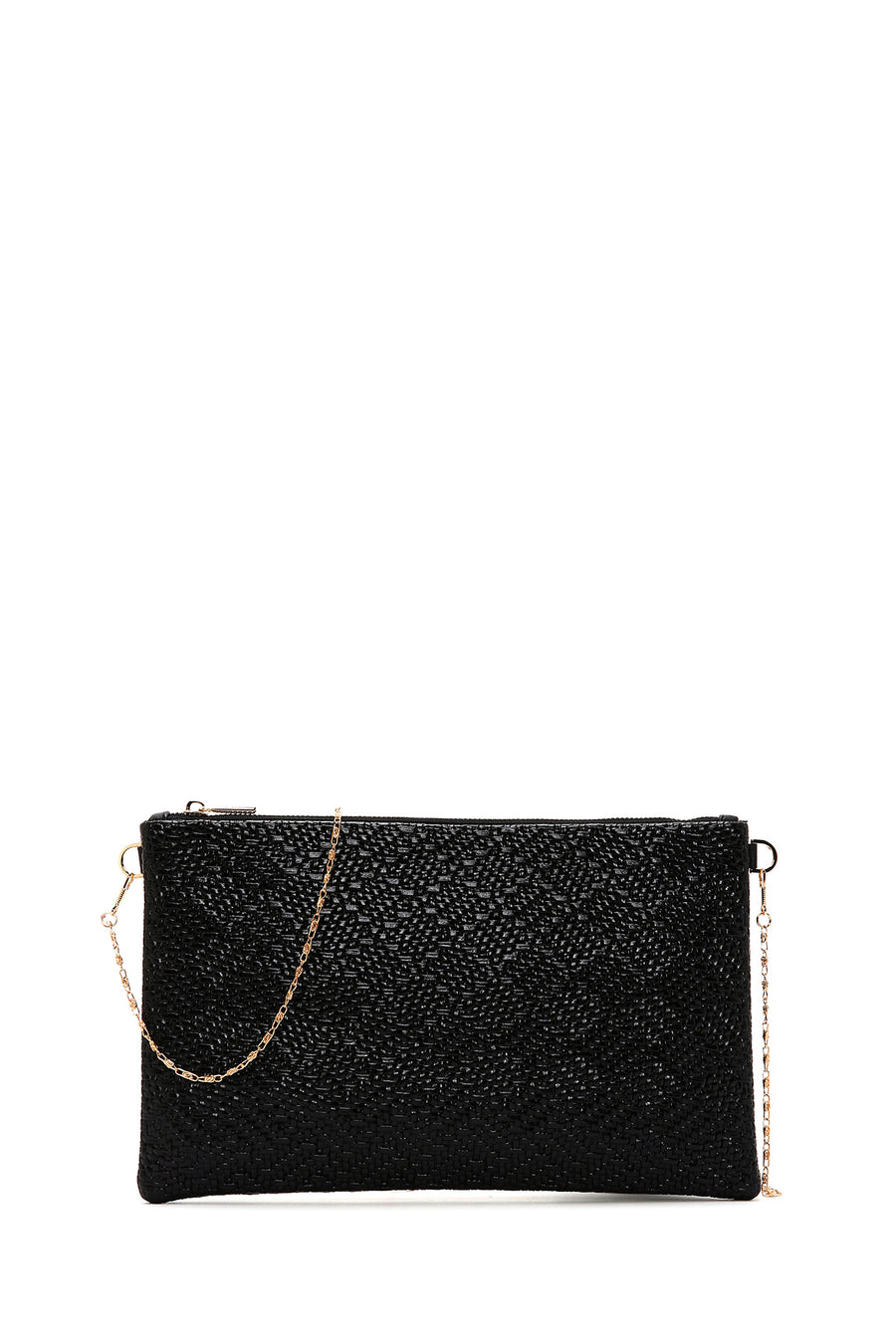 Women's Black Long Chain Strap Clutch Bag 25SBD220029 | Derimod