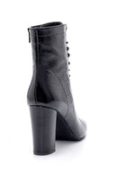 Women's Leather Patent Leather Heeled Boots | Derimod