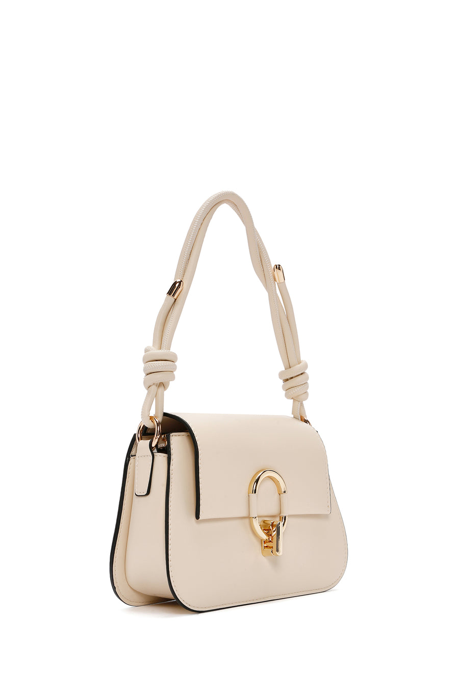 Women's Cream Long Strap Shoulder Bag