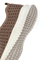 Woman Mink Patterned Suede Comfort Shoes | Derimod