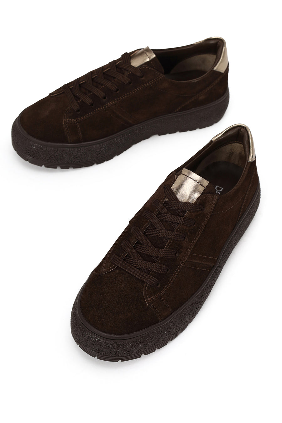 Kadın Kahverengi Bağcıklı Süet Deri Sneaker