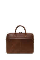 Male Brown Long Strap Leather Briefcase | Derimod