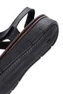 
Women's Black Ankle-Strap Thick Sole Leather Comfort Sandal
 | Derimod