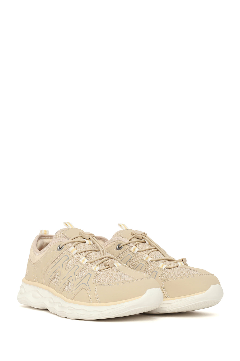 Kadın Bej Kalın Tabanlı Sneaker