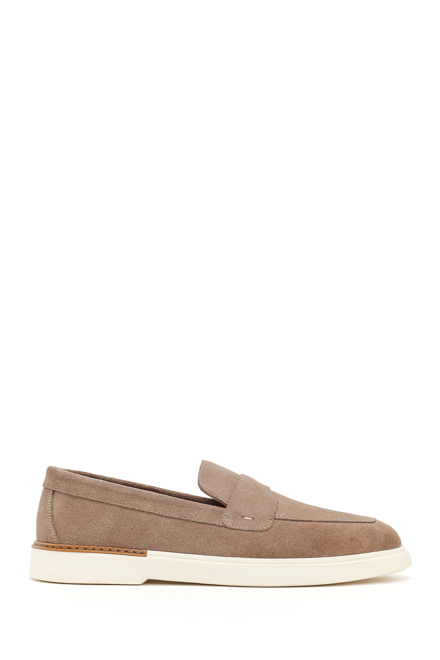 Erkek Bej Süet Deri Casual Loafer 26SFD750210 | Derimod