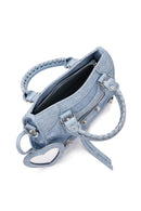 Women's Blue Long Strap Jean Fabric Crossbody Bag | Derimod
