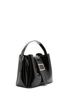 Women's Black Patent Leather Handbag | Derimod