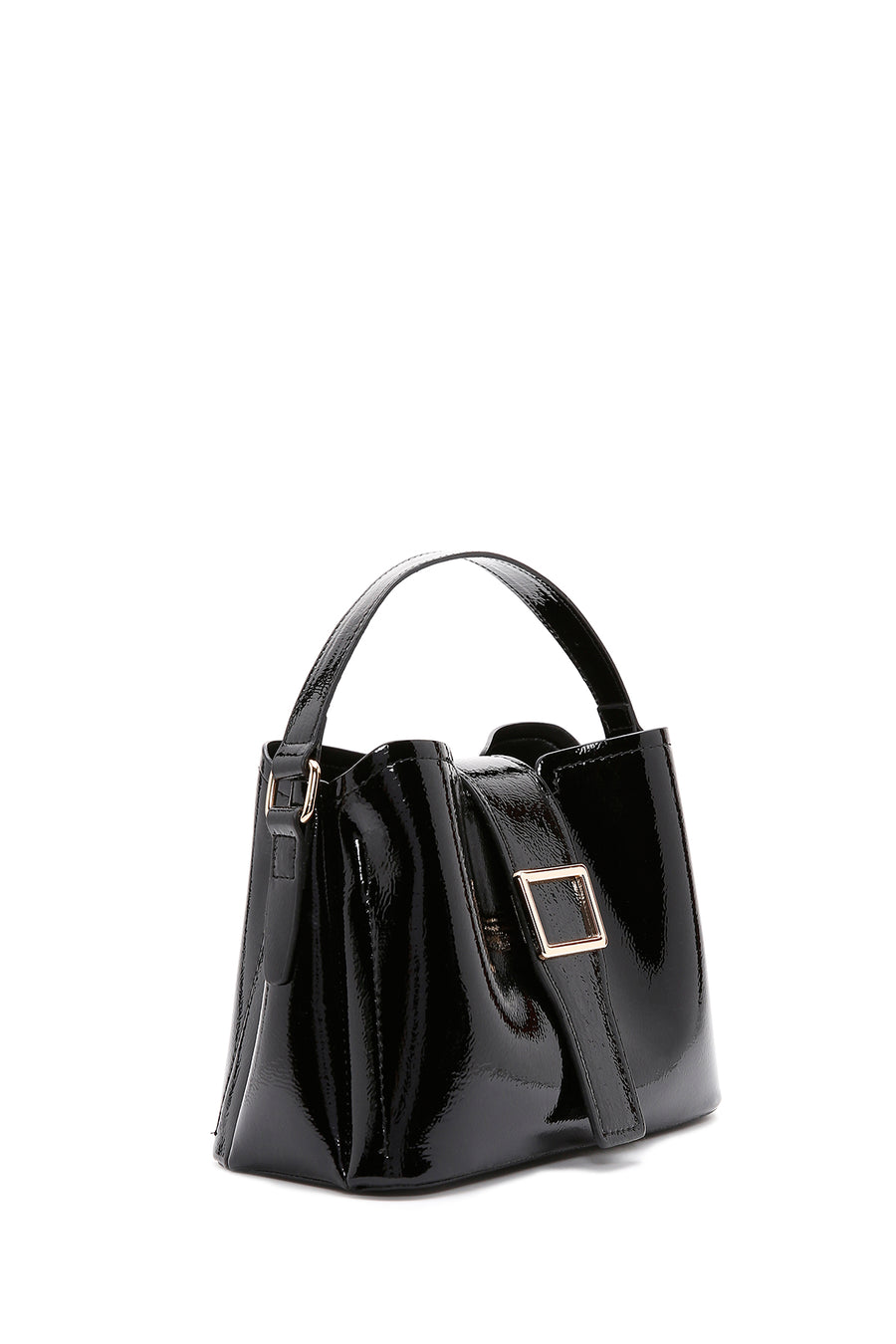 Women's Black Patent Leather Handbag