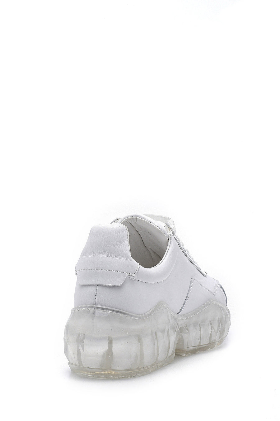 Kadın Şeffaf Tabanlı Deri Sneaker