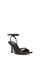 Women's Black Ankle Buckle Thin Heel Sandals | Derimod