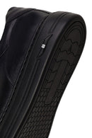 Male Black Lace-Up Thick-Soled Leather Sneaker | Derimod