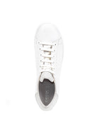 Geox Women's White Jaysen Lace-Up Leather Sneaker | Derimod