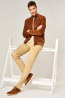Men's Tan Suede Leather Shoes | Derimod