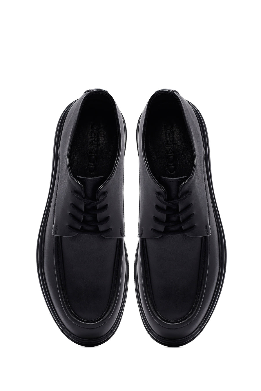 Male Black Lace-up Leather Casual Shoes