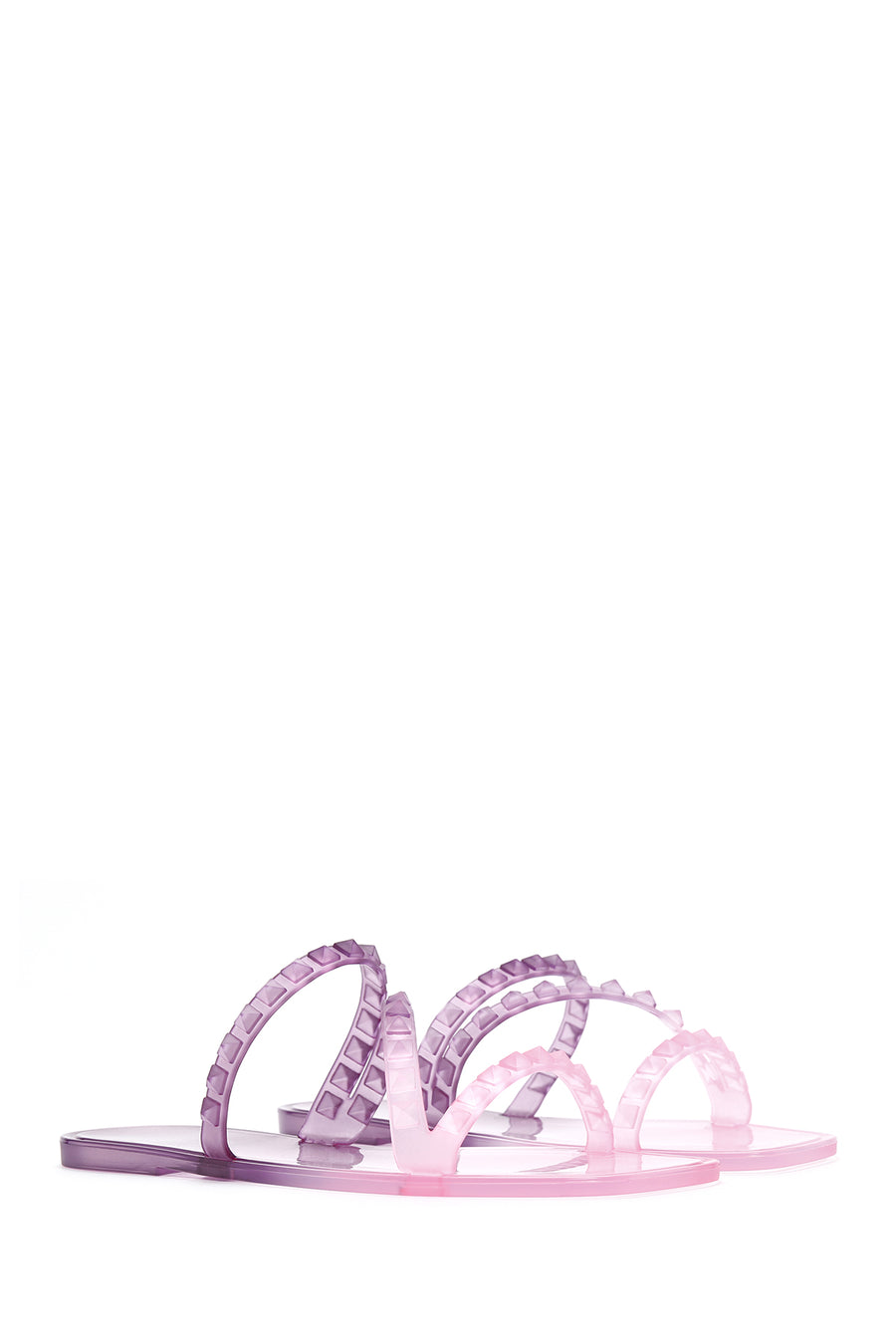 Women's Purple Transparent Jelly Slippers