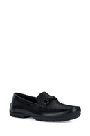 Geox Men's Black Moner 2Fit Leather Casual Loafer | Derimod