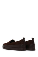Woman Brown Suede Comfort Loafer | Derimod