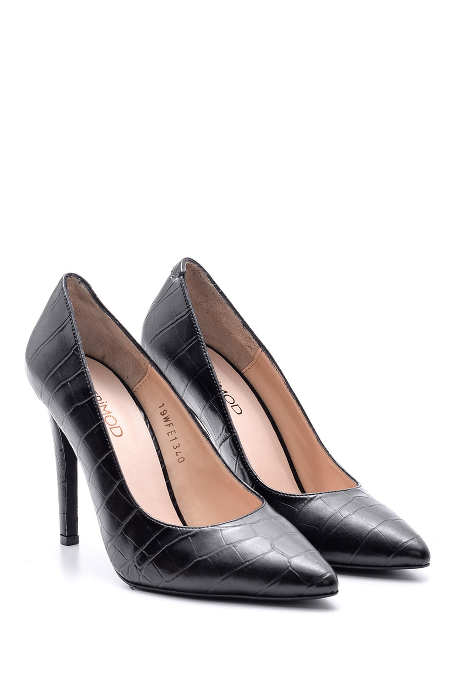 Kadın Kroko Desenli Stiletto