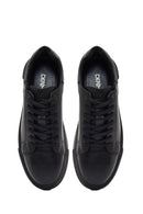 Men's Black Lace Up Leather Sneakers | Derimod