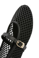 Women's Black Buckled Jelly Ballerinas | Derimod