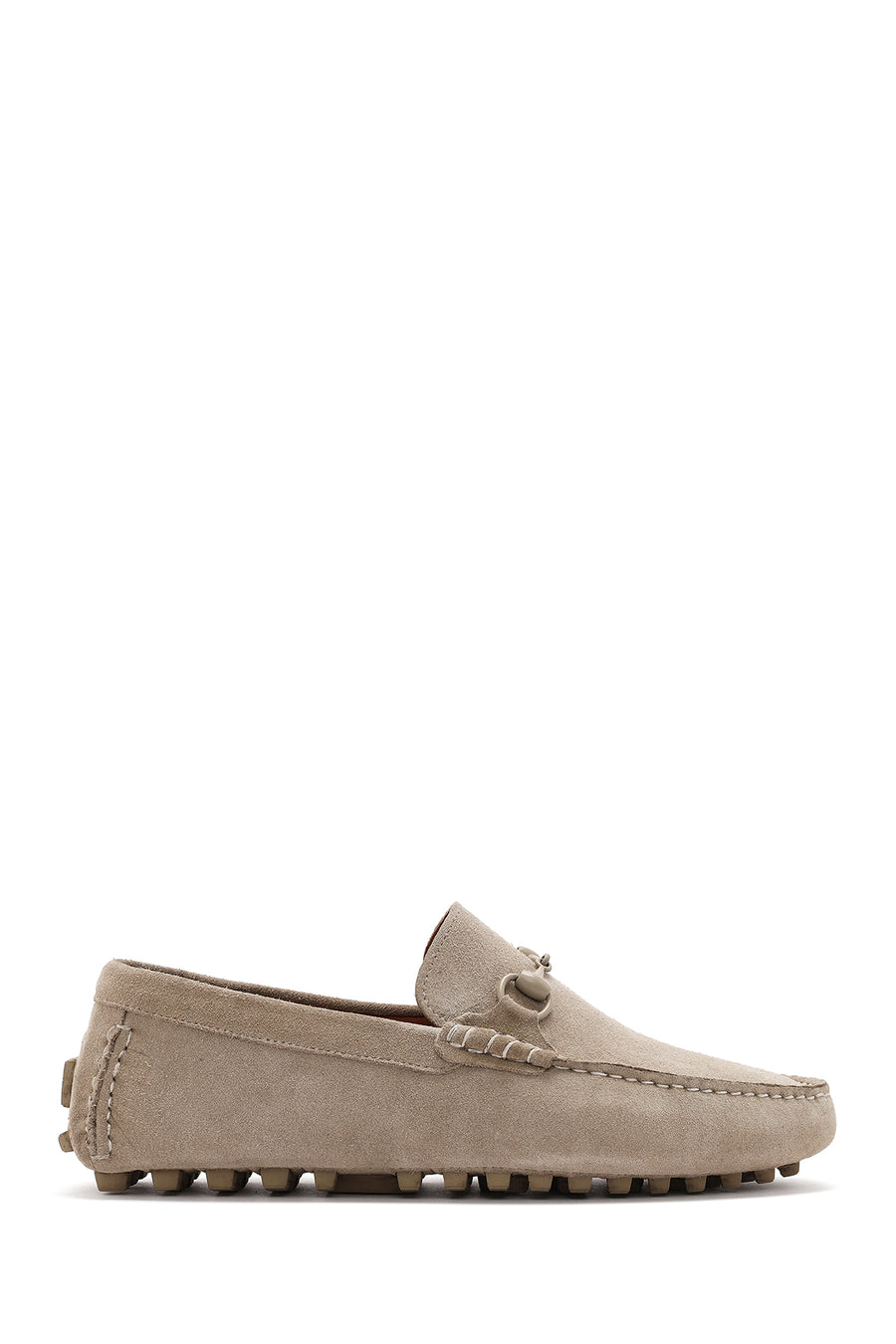 Erkek Vizon Tokalı Süet Deri Loafer 26SFD630810 | Derimod