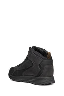 Geox Men Black Lace-Up Fabric Boots | Derimod