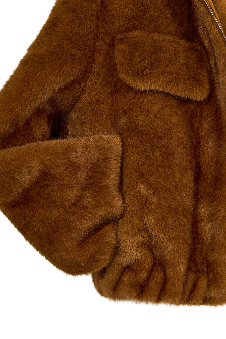 Arosa Kadın Camel Kapüşonlu Oversize Teddy Mont