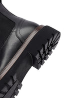 Male Black Thick-Soled Leather Chelsea Boots | Derimod