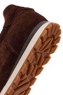 Erkek Kahverengi Bağcıklı Süet Deri Sneaker | Derimod