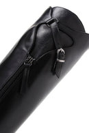 Women's Black Zippered Buckle Detailed Leather Boots | Derimod