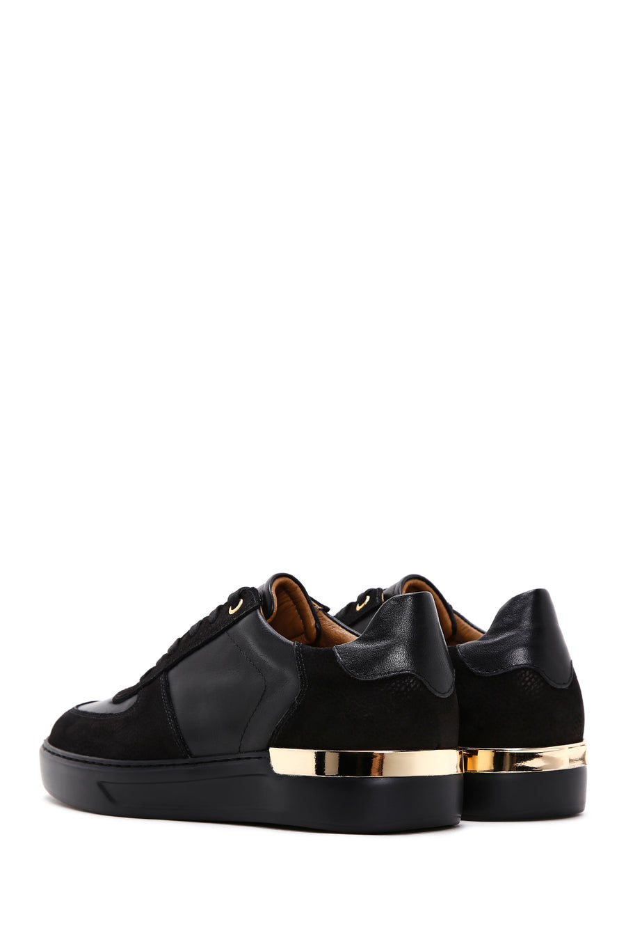 Erkek Siyah Deri Sneaker