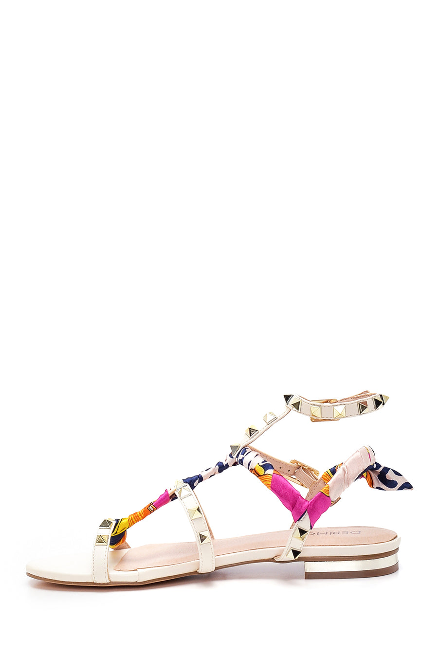 Women's Ecru Flat Sandals