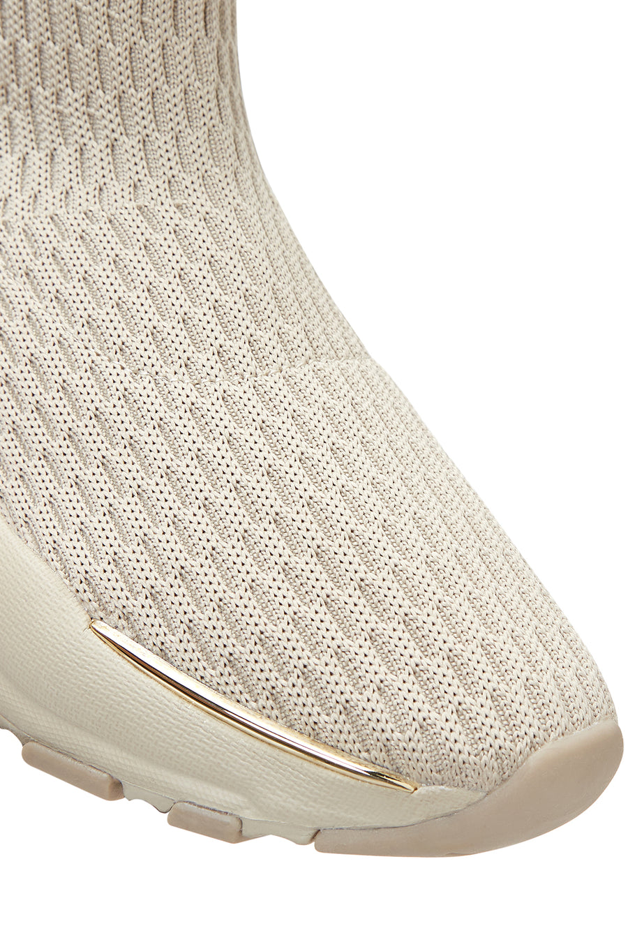 Kadın Bej Kalın Tabanlı Bilekli Sneaker