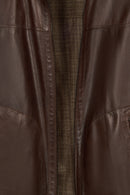 Clint Male Brown Reversible Leather Jacket | Derimod