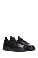 Male Black Lace-Up Leather Sneaker | Derimod